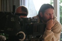 Igor Šterk on the set of Uglaševanje (2005).