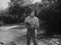 John Kitzmiller on the set of Dolina miru (1956).