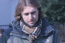 Martin Turk on the set of Rezina življenja (2006).