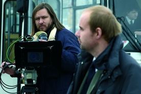 Janez Lapajne, Gregor Zorc na snemanju filma Kratki stiki (2006).