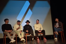 Premiera Sužnji (2025).  Na fotografiji: Tim Luznar, Domen Puš. 