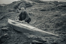 Tobias Ignatiussen na snemanju filma Zadnji ledeni lovci (2017).