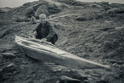 Tobias Ignatiussen on the set of Zadnji ledeni lovci (2017).