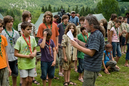 Miha Hočevar na snemanju filma Gremo mi po svoje (2010).