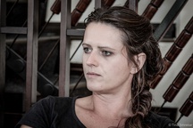 Sabina Đogić na snemanju filma Kaj ti je film (2013).