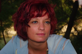 Ajda Smrekar na snemanju filma Morje v času mrka (2008).