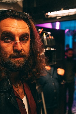 Tim Lončar on the set of Srečen dan mrtvih (2025).