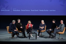 Nataša Bučar, Klemen Dvornik, Tomaž Gorkič, Natalija Gorščak, Danijel Hočevar, Luka Murn na dogodku 28. Festival slovenskega filma.