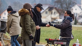 Aleksandra Balmazović on the set of Niko (2017).