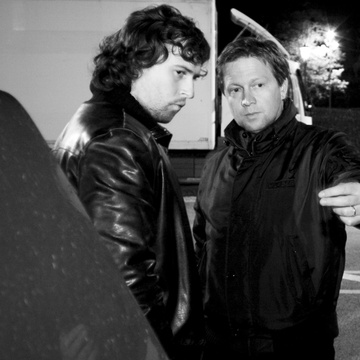 Aljoša Kovačič, Damjan Kozole na snemanju filma Slovenka (2009).