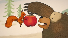 Kader iz filma Za devetimi drevesi: Jabolko spora (s.d.)