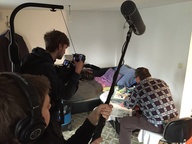 fotografija s snemanja Gospod golob (2016)