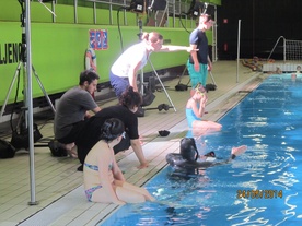 fotografija s snemanja Plavanje (2014)