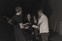 Vida Habjanič, Jan Fabris on the set of Spominjanje (2022).