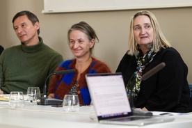 Zoran Dževerdanović, Petra Seliškar, Maja Weiss na dogodku 28. FDF - Festival dokumentarnega filma.