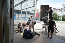 fotografija s snemanja Smrdljivc (2025)