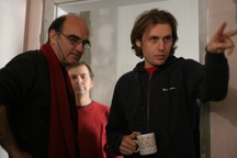 Martin Turk, Radovan Čok na snemanju filma Rezina življenja (2006).