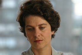 Nataša Burger on the set of Uglaševanje (2005).