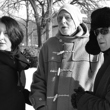 Marina Abramović, Damjan Kozole, Frank Uwe Laysiepen on the set of Projekt: rak (2013).
