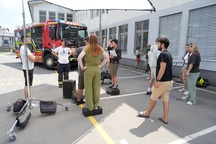 fotografija s snemanja Smrdljivc (2025)