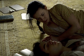 Nina Ivanišin Janežič, Francesco Borchi on the set of Piran - Pirano (2010).