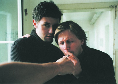Ven Jemeršić, Damjan Kozole na snemanju filma Porno film (2000).