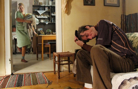 Iva Babić, Bruno Subiotto na snemanju filma Ti si jedini gazda ove kuće (2006).
