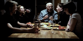 Boris Cavazza, Nataša Barbara Gračner, Branko Završan v filmu Osebna prtljaga (2009).
