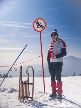 Boštjan Čadež na snemanju filma Line Rider (2023).