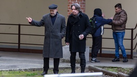 Andrej Košak, Vlado Novak on the set of Niko (2017).