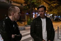 Jan Fabris, Miha Rodman on the set of Hladno modra (2024).