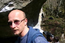 fotografija s snemanja Gib stene (2008)