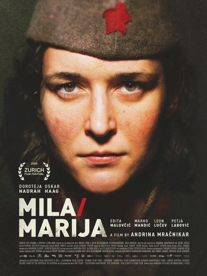 Plakat: Mila/Marija (2026). Na fotografiji: Doroteja Nadrah