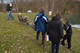 fotografija s snemanja Zdravo! (2014)