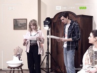 Suzana Krevh, Svit Stefanija, Pia Zemljič v filmu Avdicija (2021).