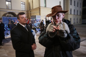 Valter Dragan, Boris Petkovič on the set of Volilni molk (2009).