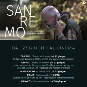 Plakat: Sanremo (2020). Na fotografiji: Sandi Pavlin