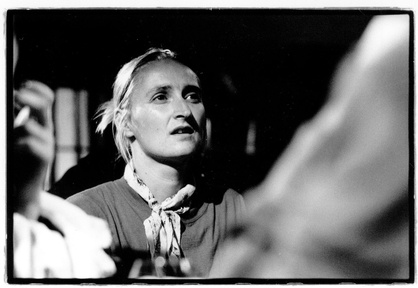 Maja Weiss on the set of The Making of Varuh Meje (2003), Varuh meje (2002).
