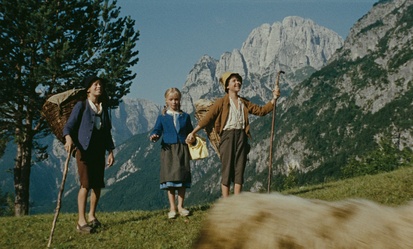 Blanka Florjanc, Velimir Gjurin, Martin Mele v filmu Srečno Kekec (1963).