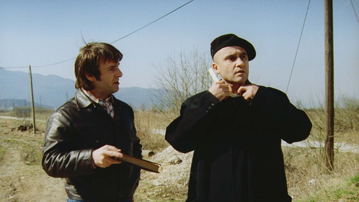 Peter Boštjančič, Bojan Emeršič v filmu Brezno (1998).