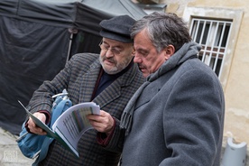 Valter Dragan, Vlado Novak on the set of Niko (2017).