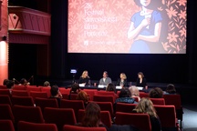 Nataša Bučar, Bojan Labović, Tjaša Smrekar, Veronika Zakonjšek na dogodku 28. Festival slovenskega filma.