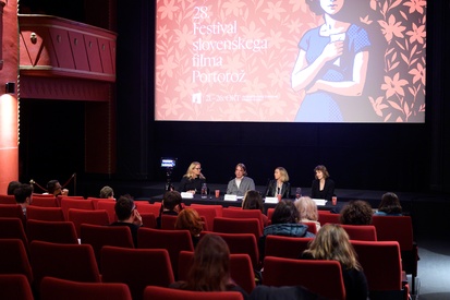 Nataša Bučar, Bojan Labović, Tjaša Smrekar, Veronika Zakonjšek na dogodku 28. Festival slovenskega filma.