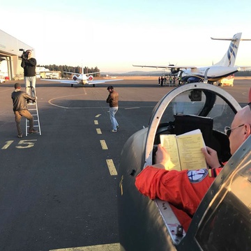 photo from set Strast do letenja (2020)