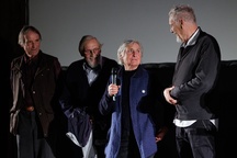 Tomaž Brejc, Iztok Geister, Marika Pogačnik, Marko Pogačnik na dogodku 28. Festival slovenskega filma.