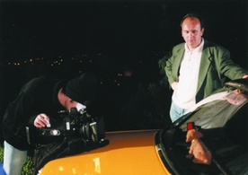 Danijel Hočevar, Ven Jemeršić na snemanju filma Porno film (2000).