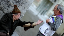 Brane Grubar, Andrej Nahtigal na snemanju filma Kje si stari? (2011).