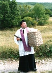 Ivan Godnič na snemanju filma Pirandello (1999).