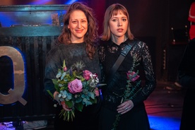 Premiera Kaj ti je deklica (2025). Dogodek: 75. Berlinale. Na fotografiji: Urška Djukić, Jara Sofija Ostan. 