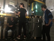 Sara Ivanov na snemanju filma Uvajanje (2018).